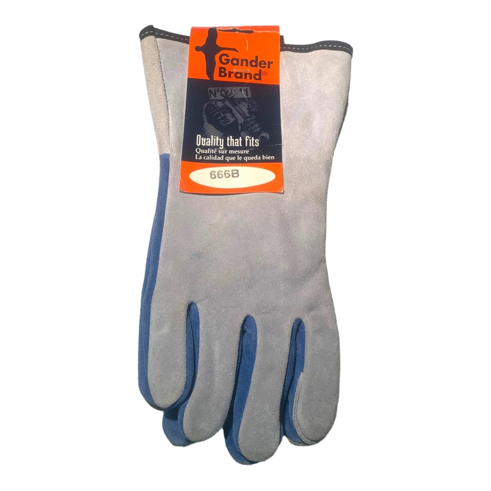 NWT WELDING COWHIDE LEATHER GLOVES GORE GAUNTLET CUFF LINED